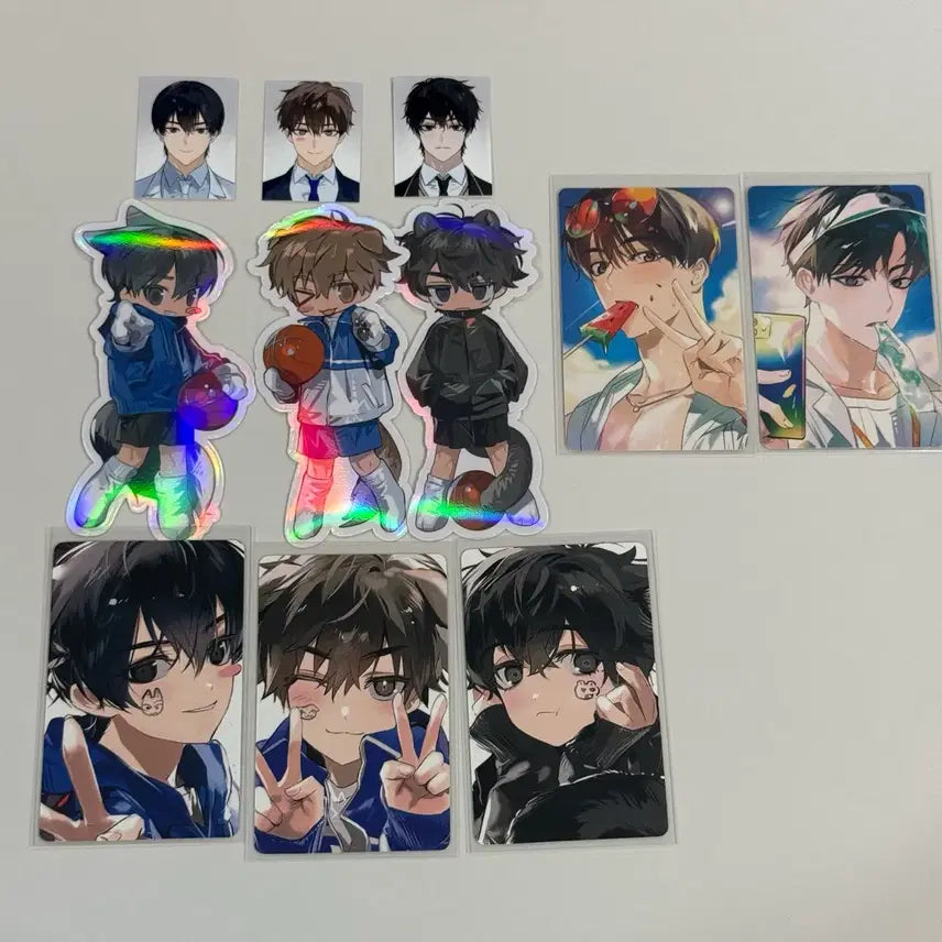[BUNJANG] Garbage Time Kkunsa Mopging Bangjun Summer Photocard Sticker Photo / 가비지타임 건사님 몹깅님 최종병기 빵준 여름 포카 스티커 증사 증명사진