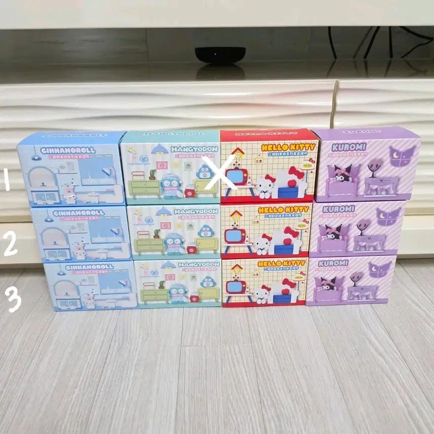 [BUNJANG] Sanrio Hello Kitty, Hangyodon, Kuromi, Cinnamoroll Set Figures (Sealed) / 무배)산리오 정품 헬로키티 한교동 쿠로미 시나모롤 세트 피규어 미개봉 세트 판매