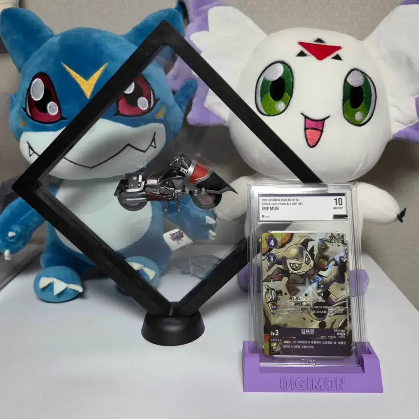 [BUNJANG] Digimon Impmon Signed Card BRG 10+ Behemoth Miniature Figure / 디지몬 임프몬 사인카드 brg 10+ 베히모스 미니피규어
