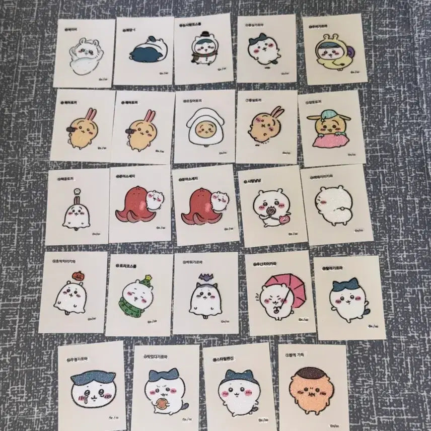[BUNJANG] Cheekawaii Secret Retro Sticker Bundle Set / 먼작귀 치이카와 시크릿 레트로 스티커 띠부씰 띠부띠부씰 일괄 세트