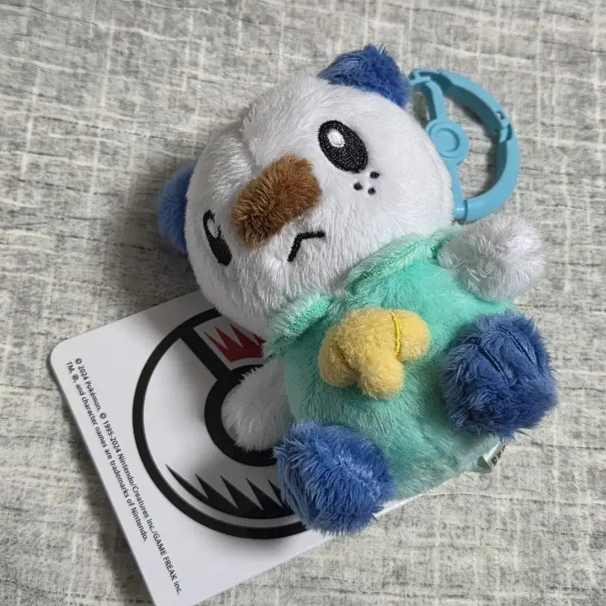 [BUNJANG] Pokemon Oshawott Carabiner Mascot Plush Keychain / 포켓몬 수댕이 카라비너 마스코트 인형 키링