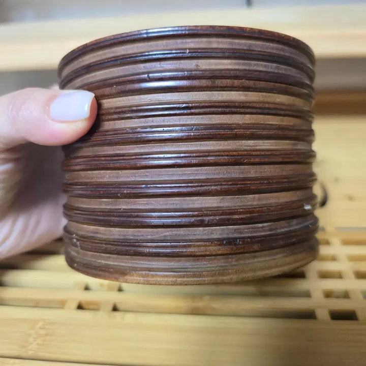 [BUNJANG] Japanese Rokuro Wood Tea Caddy / Incense Container / 로쿠로 목가공 소형 합(목합) / 차통,향합