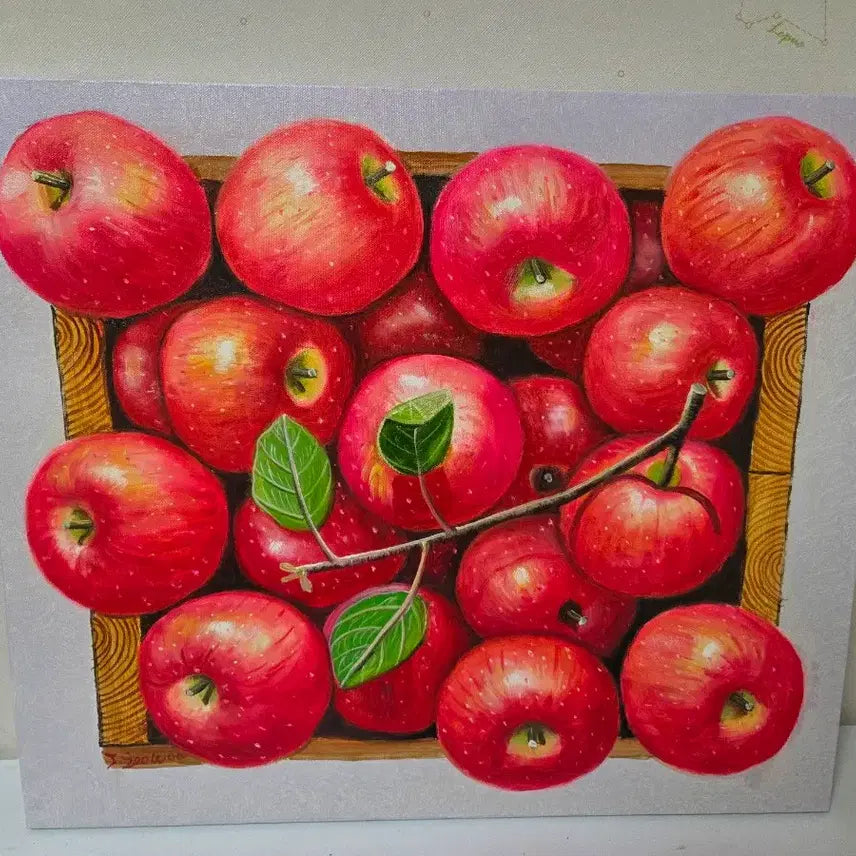 [BUNJANG] Jeong Seo-woo Apple Oil Painting / 정서우 작가 사과 유화 그림