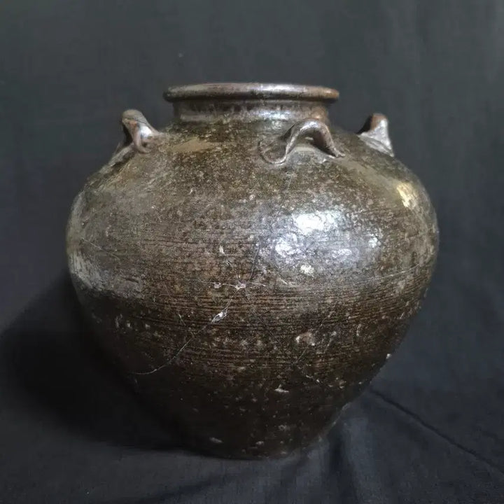 [BUNJANG] Three-Eared Onggi Jar / 옹기 삼이호 단지 항아리