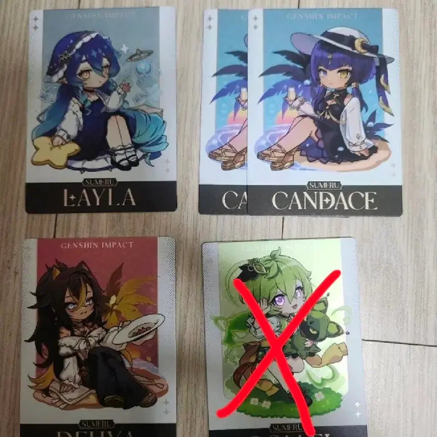 [BUNJANG] Genshin Cafe Special Edition Layla, Candace, Dehya Photocard / 원신카페 특전 레일라,캔디스,데히아 포토카드