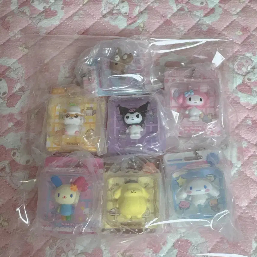 [BUNJANG] Sanrio Miniature Package Collection Set (7 Types) / 산리오 미니어쳐 패키지 컬렉션 7종 세트