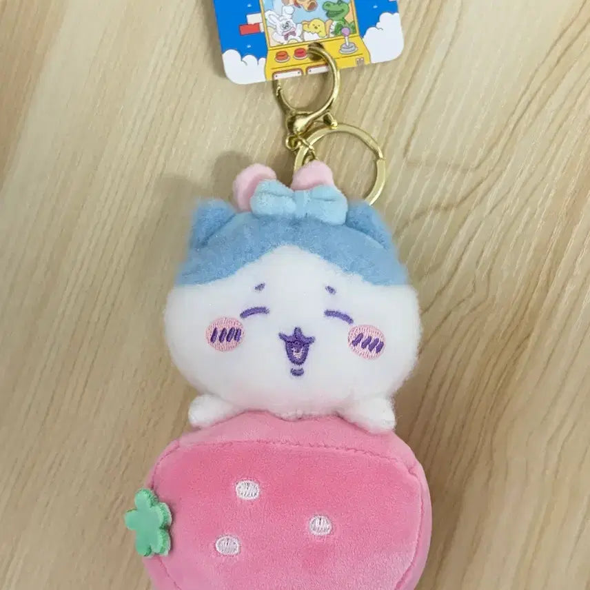 [BUNJANG] Strawberry Tea Hachitore Doll Keyring / 딸기차 하치와레 인형키링