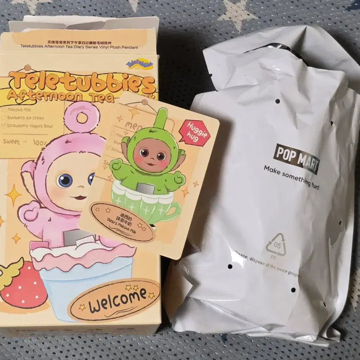 [BUNJANG] Pop Mart Teletubbies Afternoon Series Tinky Winky Matcha Milk Keychain / 팝마트 텔레토비 애프터눈 시리즈 뚜비 맛차밀크