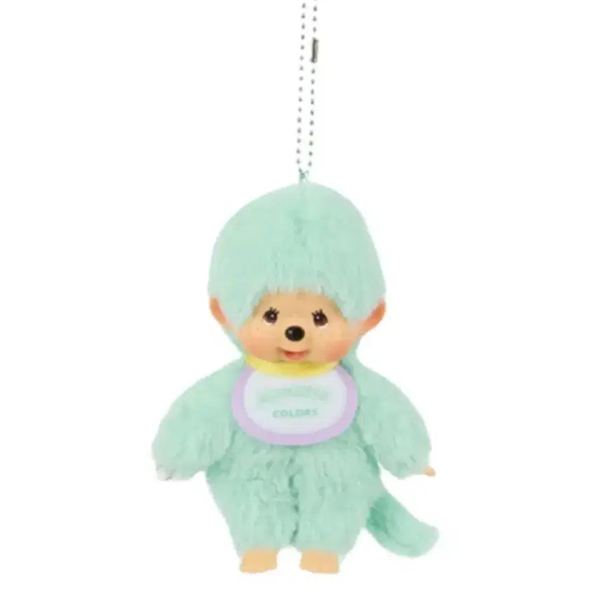 [BUNJANG] Monchhichi Colors Mint Plush Keychain / 몬치치 컬러즈 민트 인형 키링 새상품