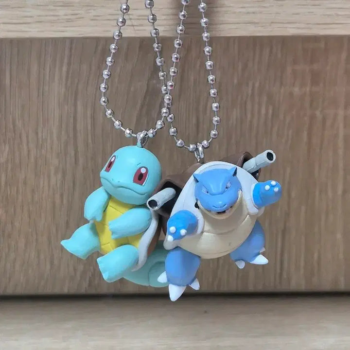 [BUNJANG] Pokemon Figure Squirtle Evolution Set Ball Chain Gacha Keyring / 포켓몬 피규어 볼체인 가챠 키링 거북왕 진화세트