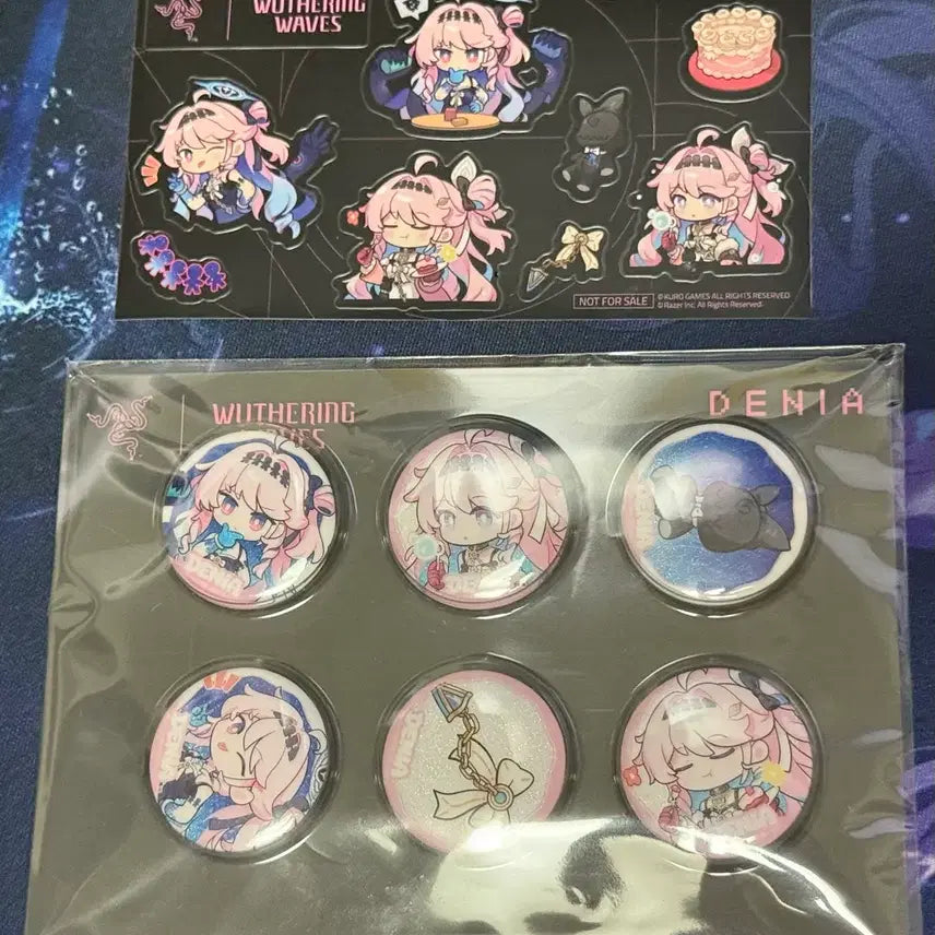 [BUNJANG] Myeongjo Denia Can Badge Sticker Laser Collab / 명조 데니아 캔뱃지 스티커 레이저 콜라보