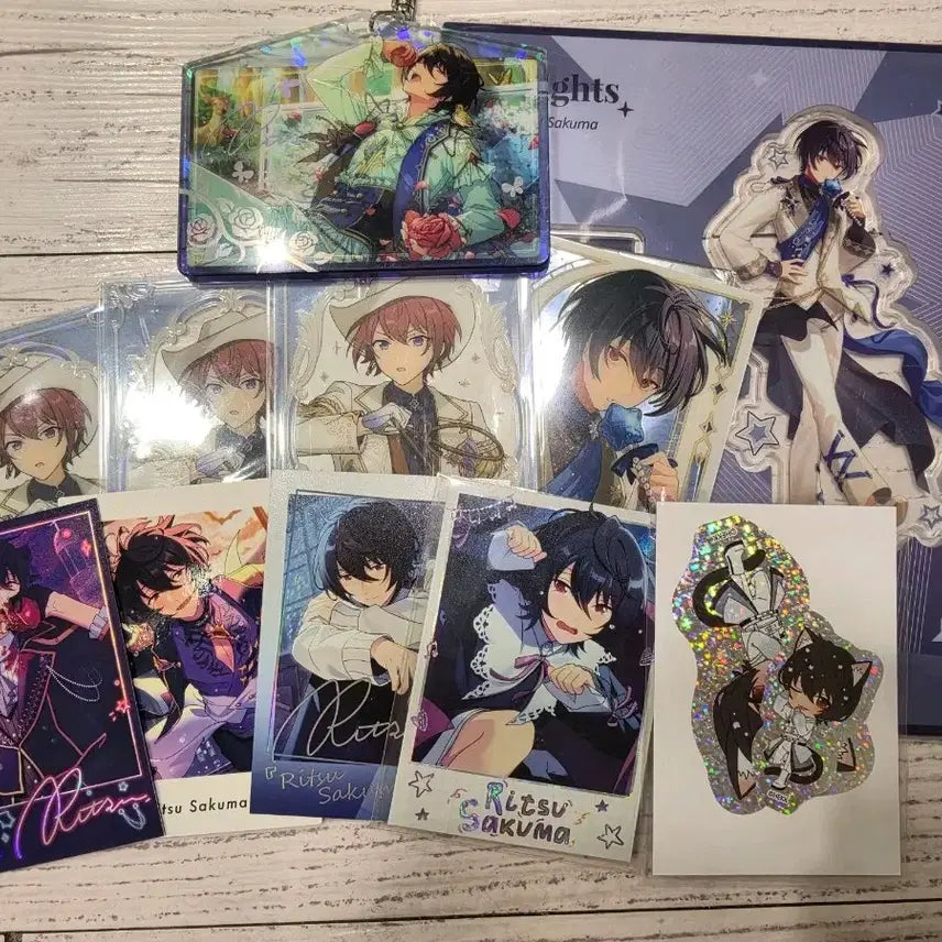 [BUNJANG] Ensemble Stars! Acrylic Stand, Dream Card, Gallery Collection, Keychain, Nyanza Town Prologue Polaroid - Bundle Set (Tsukasa, Ritsu) / 앙스타 모펀 팝업 아크릴 드림카드 갤러리 컬랙션 카드 애마키링 냥자타운 프롤로그 폴라로이드 등 츠카사 리츠 일괄