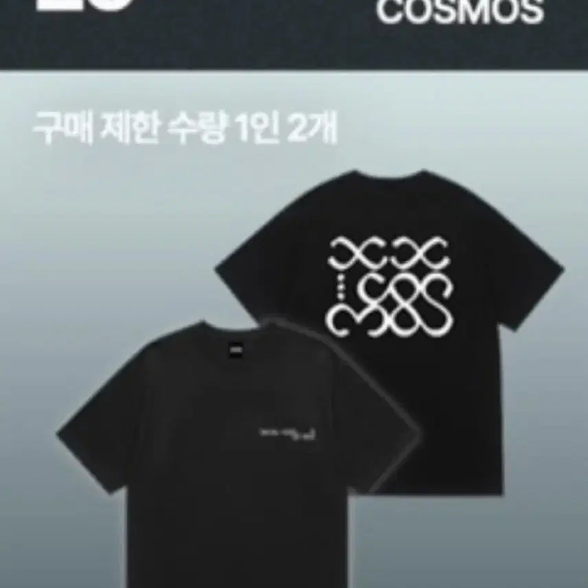 [BUNJANG] BIGBANG Cosmos T-Shirt Black XL / 빅뱅 전시회 코스모스 티셔츠 블랙(XL)