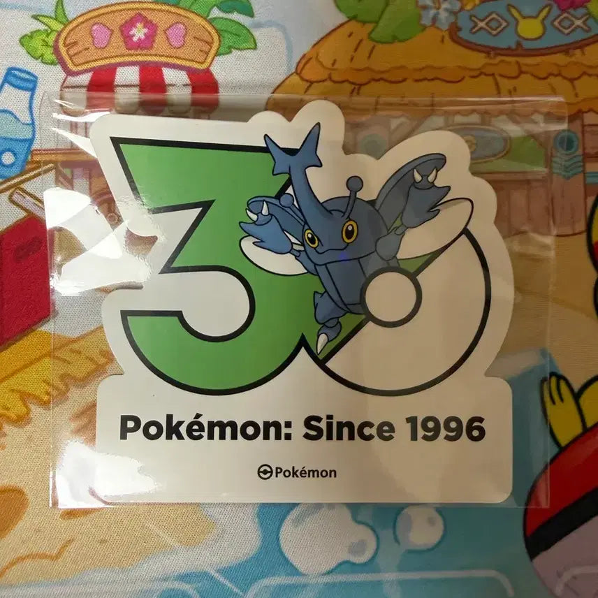 [BUNJANG] Pokemon 30th Anniversary Sticker - Heracross / 포켓몬스터 30주년 스티커 - 헤라크로스
