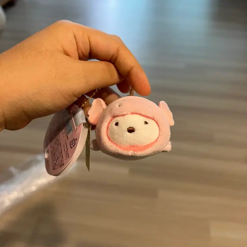[BUNJANG] Sanrio Sumikko Gurashi Pink Plush Keychain / 일본 스밋코구라시 인형 키링