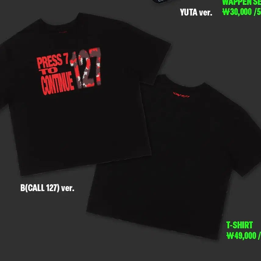 [BUNJANG] NCT 127 Call Ver. Short Sleeve T-Shirt / nct127 엔시티127 팝업 md call버전 반팔 티셔츠