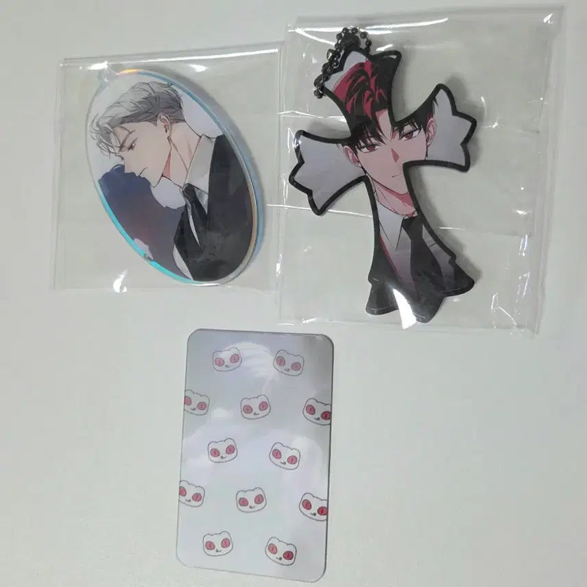 [BUNJANG] Kim Sol-eum Lee Ja-heon Keychain &amp; Official Lenticular Bundle Set / 괴출 괴담출근 김솔음 이자헌 키링 &amp; 이자헌 공식 렌티큘러 일괄