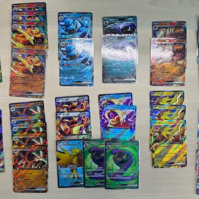 [BUNJANG] Pokemon 151 RR EX Full Set (12 Types) / 포켓몬 151 RR ex 12종 전종 풀세트 [도감작업]