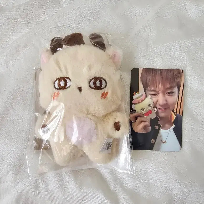 [BUNJANG] Park Ji Hoon Sosimi Doll Keychain Photocard Holder Bundle Set (Sealed) / 미개봉) 박지훈 소심이 인형 키링 / 새상품 / 포카특전 포함 (+포카슬리브2매 덤)