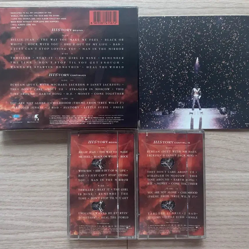 [BUNJANG] Michael Jackson HIStory: Past, Present and Future, Book I Double Cassette Tape Album (Sony Music Licensed) / 마이클 잭슨 HIStory 소니뮤직 라이센스 더블 카세트 테이프 음반