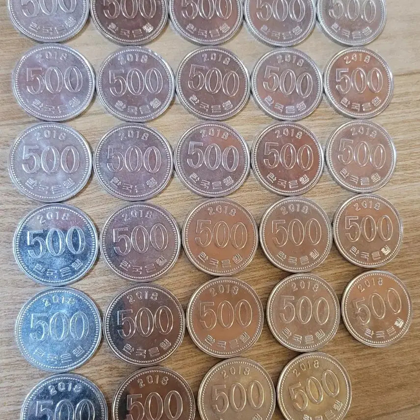 [BUNJANG] 2018 500 KRW Coins (29 Units) / 2018년 500원 동전 29개