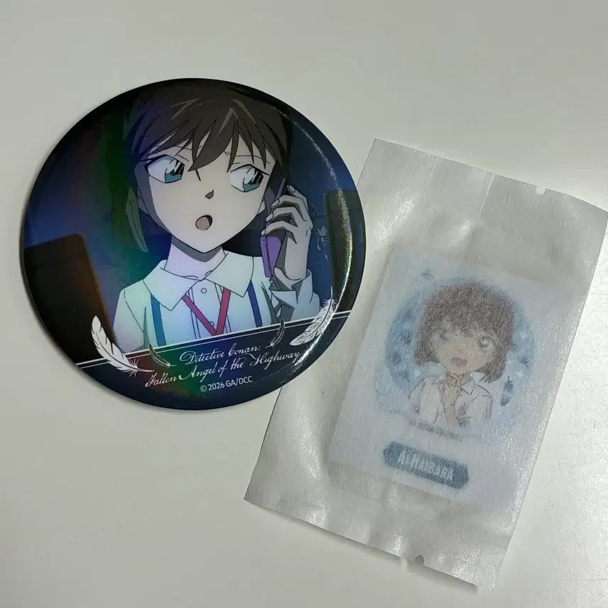 [BUNJANG] Detective Conan Pop-up Store Haibara Ai Mirror + Sticker Bundle / 명탐정코난 팝업 코난 더현대 하이웨이의 타천사 하이바라 아이 거울 + 띠부씰 일괄