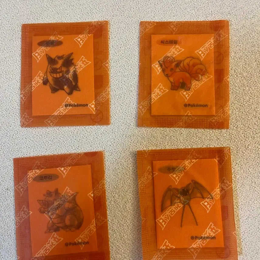 [BUNJANG] Pokemon Sticker Set (4 Types) - Gengar / 포켓몬 스티커 4종 세트 팬텀