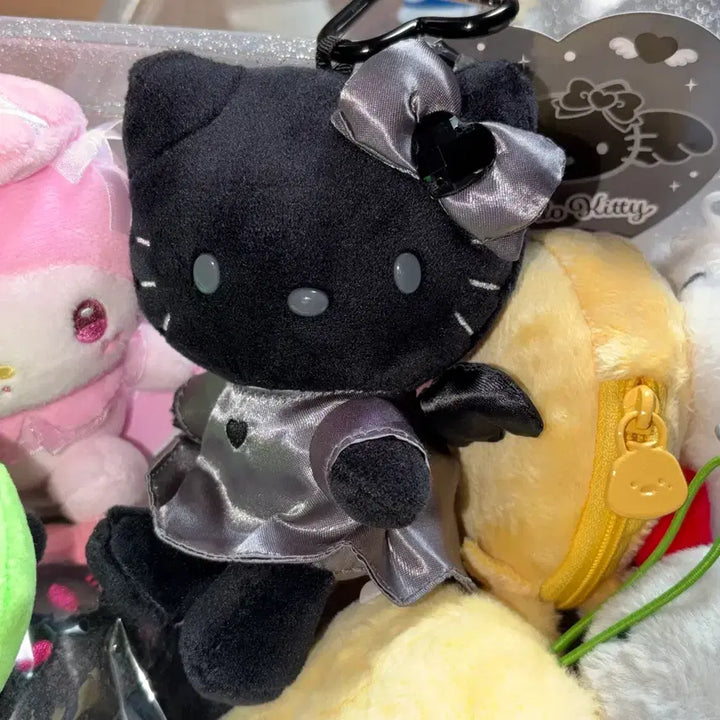 [BUNJANG] Hello Kitty Black Angel Mascot Doll Keyring / 키티 블랙엔젤 마스코트 인형키링
