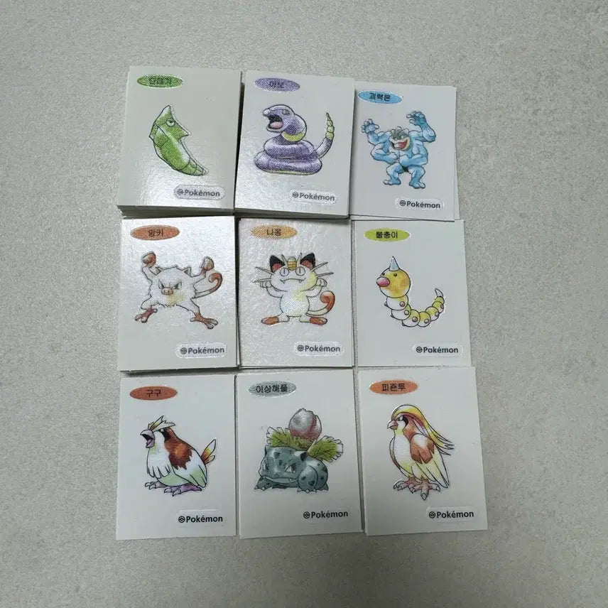 [BUNJANG] Pokemon Artwork Tteobuseal Bundle Set / 포켓몬 아트워크 띠부씰 일괄
