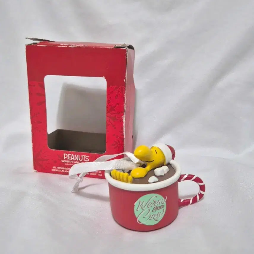 [BUNJANG] Snoopy Peanuts Woodstock Hot Chocolate Ornament / 스누피 피넛츠 우드스탁 오너먼트