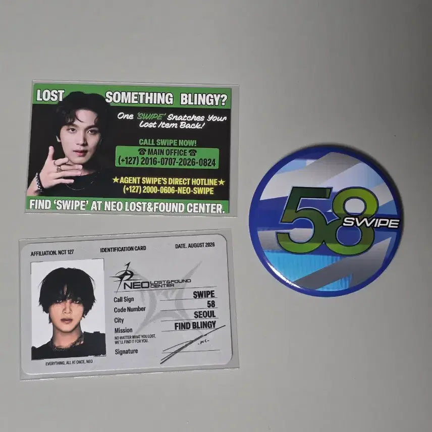 [BUNJANG] NCT 127 Haechan Special Edition Photocard &amp; Pin Button Set / 엔시티 127 블링이 팝업 해찬 특전 포토카드 포카 뱃지 입장 핀버튼