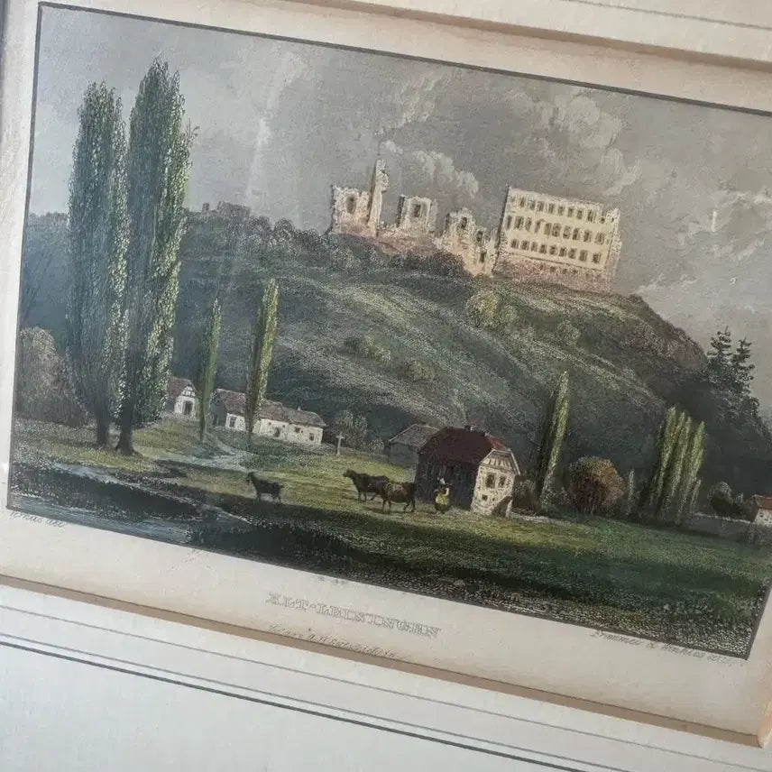 [BUNJANG] Alt Leiningen Vintage Landscape Framed Print / 독일)빈티지 Alt Leiningen 풍경액자