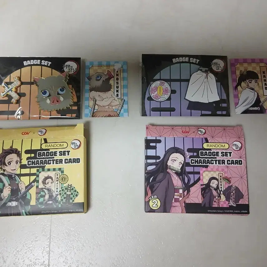 [BUNJANG] Demon Slayer Inosuke Kanao Pin Badge Bundle Set / 귀멸의 칼날 CGV 뱃지 이노스케 카나오 일괄