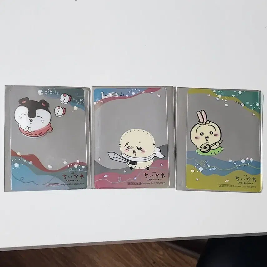 [BUNJANG] Chiikawa Mermaid Island Secret Clear Card Set / 인어섬의 비밀 클리어카드 3장