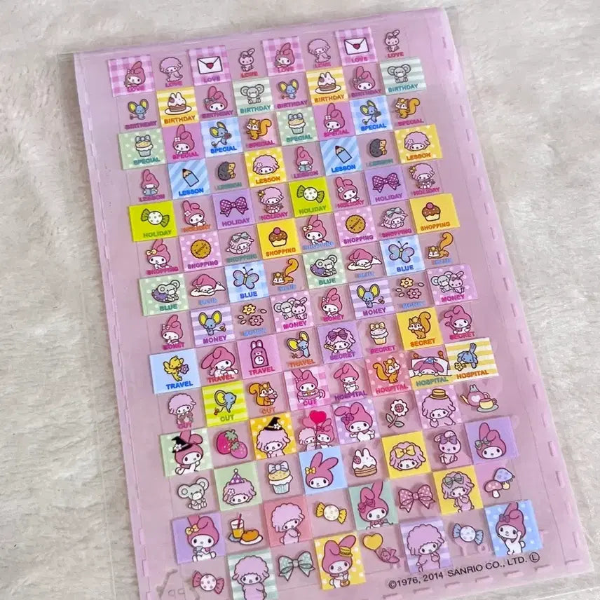 [BUNJANG] Classic My Melody Schedule Sticker Set (Sanrio) / 고전 마이멜로디 스티커 스케쥴