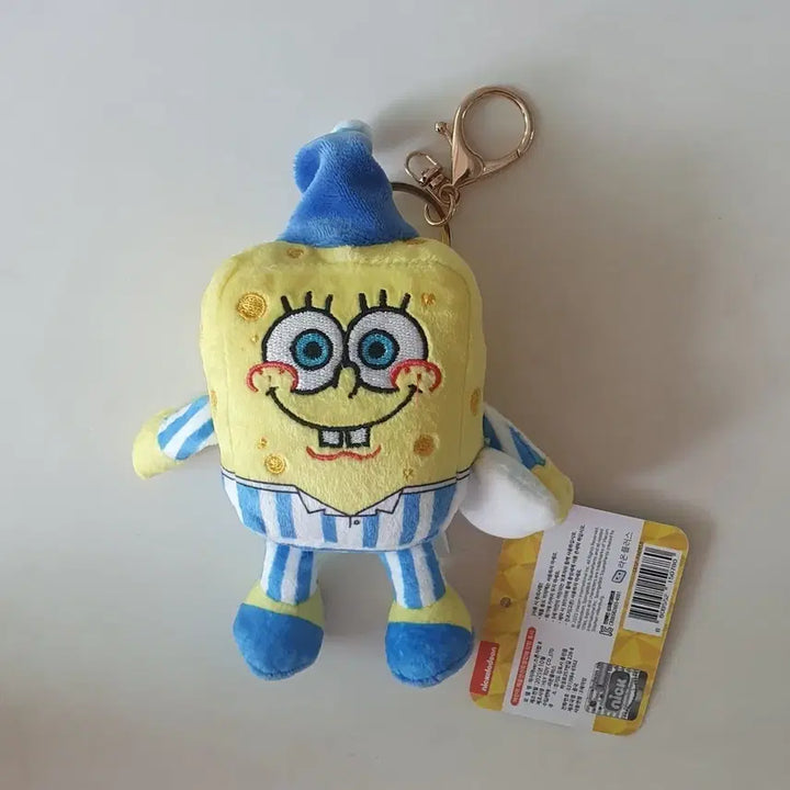 [BUNJANG] SpongeBob Pajama Doll Keychain New / 스폰지밥 파자마 인형 키링 새상품