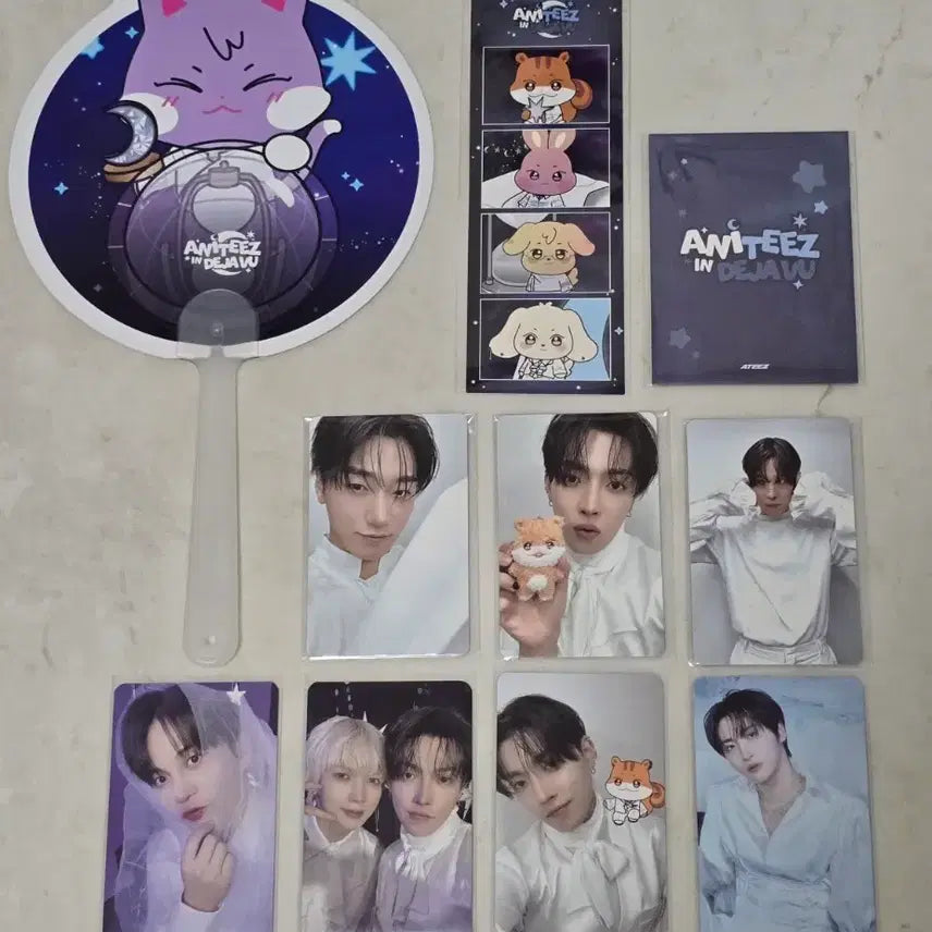 [BUNJANG] Ateez Aniteez Deja Vu Popup Mission Photocard Bundle Set / 에이티즈 애니티즈 데자부 팝업 입장 미션 포카 텀블러 부채 네컷 트레카 특전 일괄 양도 ateez aniteez