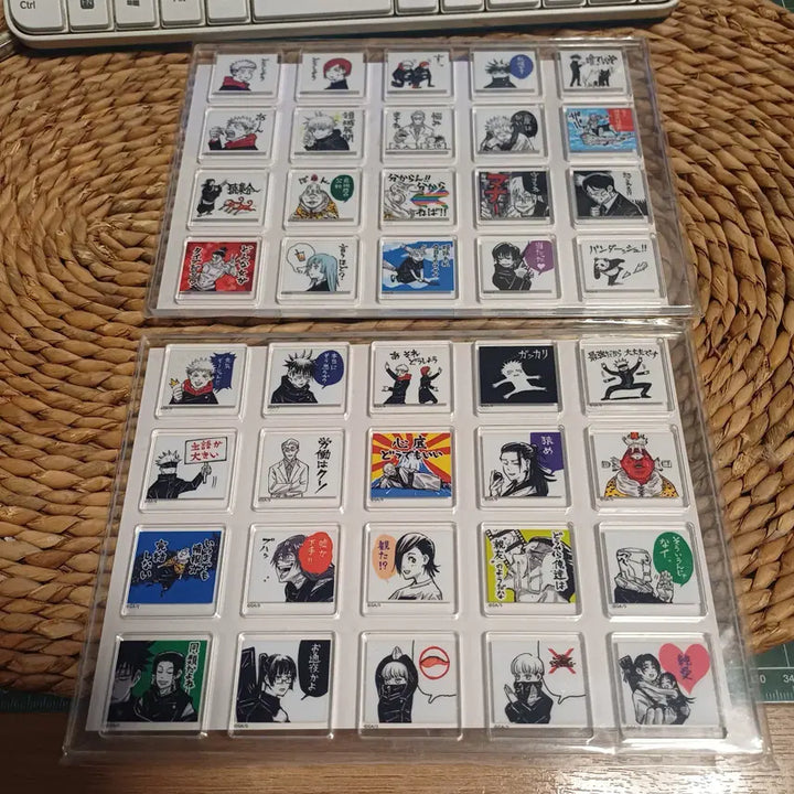 [BUNJANG] Jujutsu Kaisen Mini Acrylic Tile Set (2 Types) / 주술회전 미니 아크릴 타일 2종 세트