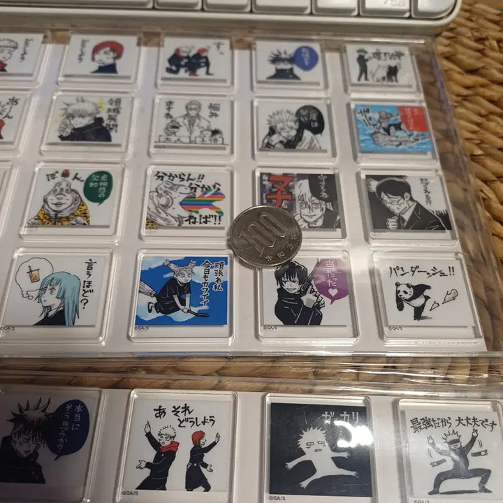 [BUNJANG] Jujutsu Kaisen Mini Acrylic Tile Set (2 Types) / 주술회전 미니 아크릴 타일 2종 세트