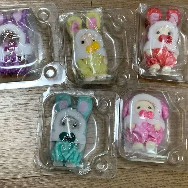[BUNJANG] Sylvanian Families Colorful Rabbit 5-Piece Bundle Set / 실바니안 컬러풀 토끼 5종 일괄판매