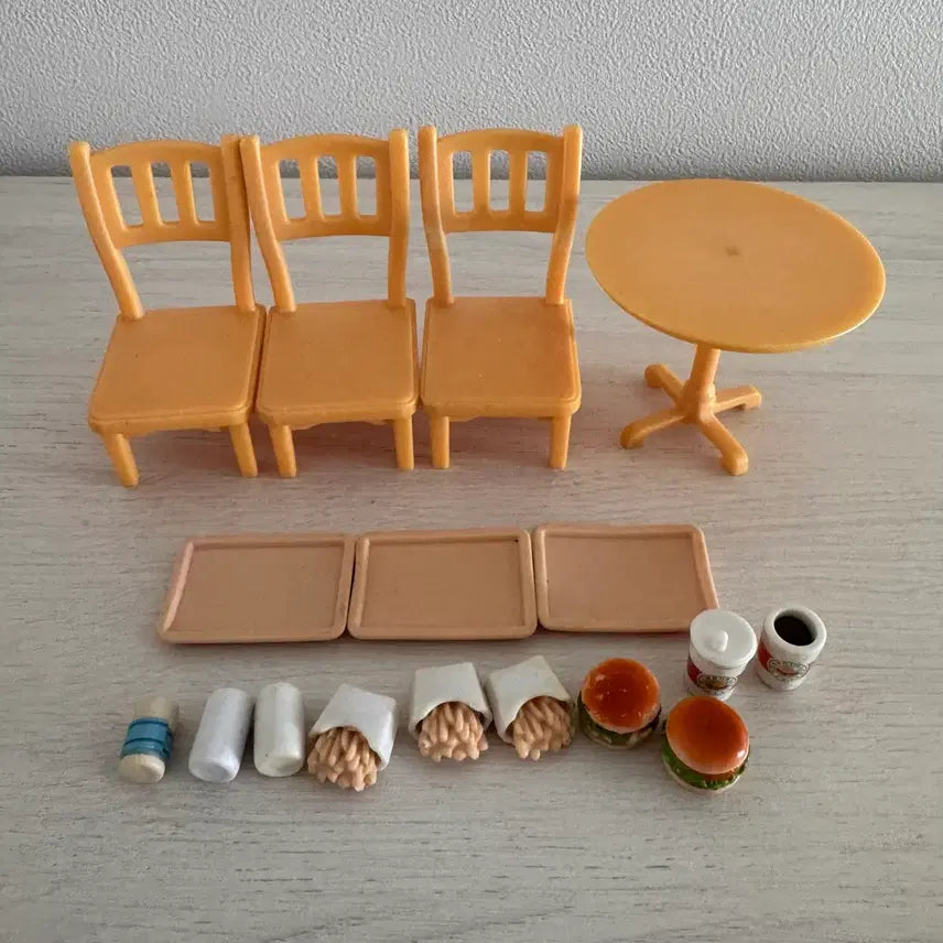 [BUNJANG] Sylvanian Families Hamburger Shop Miniature Accessories Set / 올드)단종)일부소품)실바니안 햄버거 가게 소품