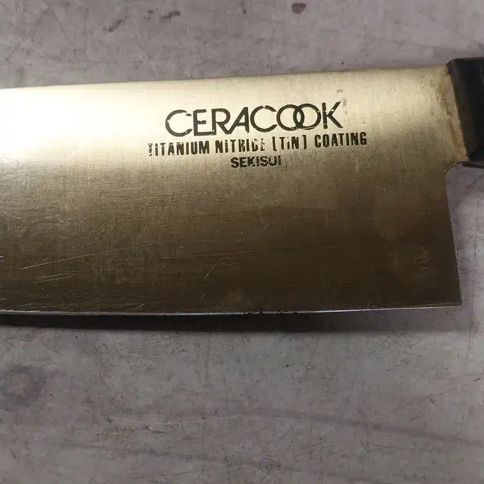 [BUNJANG] SEKISUI CERACOOK Titanium Coated Santoku Knife / 상태 좋은 일본 세키스이 세라쿡 티타늄 코팅 산토쿠 식칼