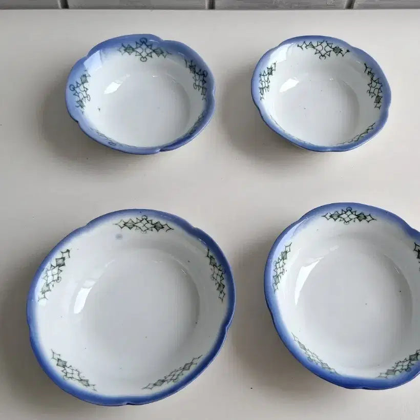 [BUNJANG] Rare Dongnae Wae Porcelain Set (4 pieces) / 부산 동래 왜사기그릇 4p .희귀템