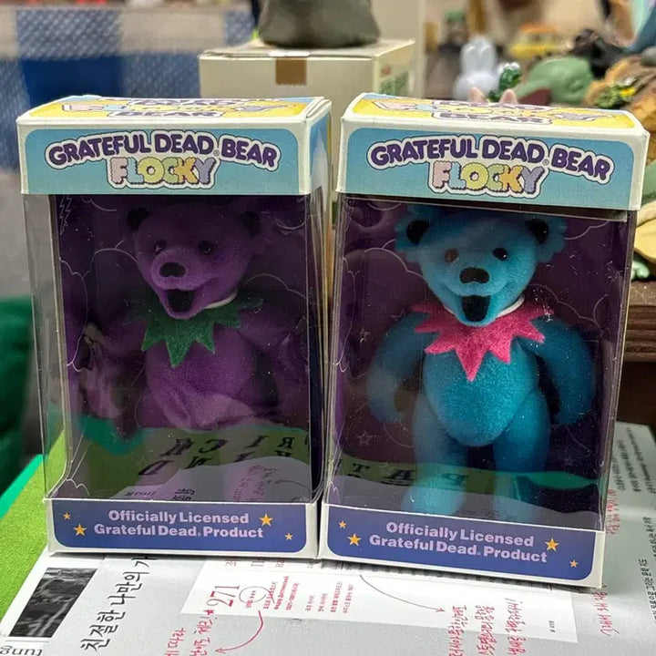 [BUNJANG] Grateful Dead Bear Flocked Blue/Purple Bundle Set / 그레이트풀 데드 베어 플로키 블루/퍼플 일괄