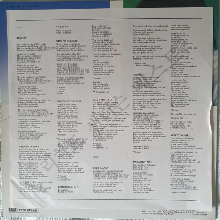 [BUNJANG] Richard Sanderson Best LP Vinyl Record / RICHARD SANDERSON-BEST LP
