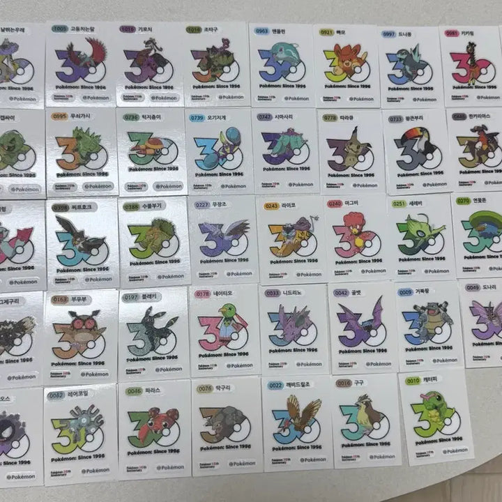 [BUNJANG] Pokemon 30th Anniversary Logo Sticker Bundle / 포켓몬 신상 30주년 로고씰판매