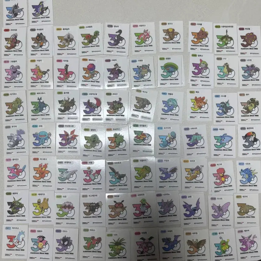 [BUNJANG] Pokemon 30th Anniversary Logo Sticker Bundle / 포켓몬 신상 30주년 로고씰판매