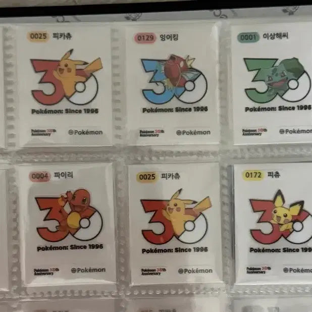 [BUNJANG] Pokemon 30th Anniversary Stickers / 포켓몬 30주년 기념 띠부씰