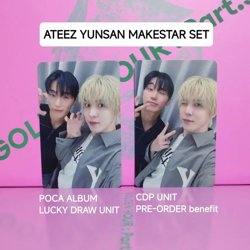 [BUNJANG] ATEEZ GOLDEN HOUR : Part.5 BAD Make Star Lucky Draw Yunsan Unit Set / 에이티즈 메이크스타 산 윤호 정산 유닛 세트 - YUNSAN UNIT
