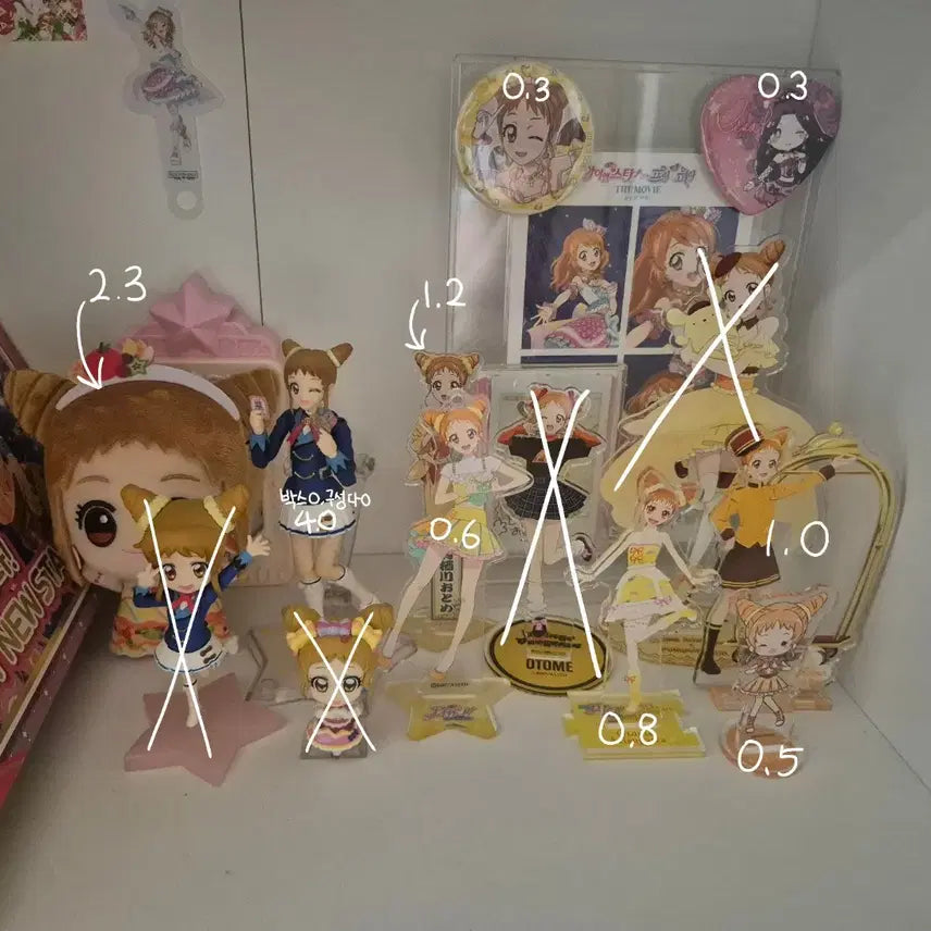 [BUNJANG] Aikatsu! Otome Figure Acrylic Stand &amp; Can Badge / [판매] 아이카츠 아이엠스타 슈 오토메 누이 피규어 아크릴 스탠드 캔뱃지 양도